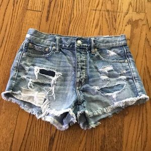 Women’s Ripped Jean Shorts